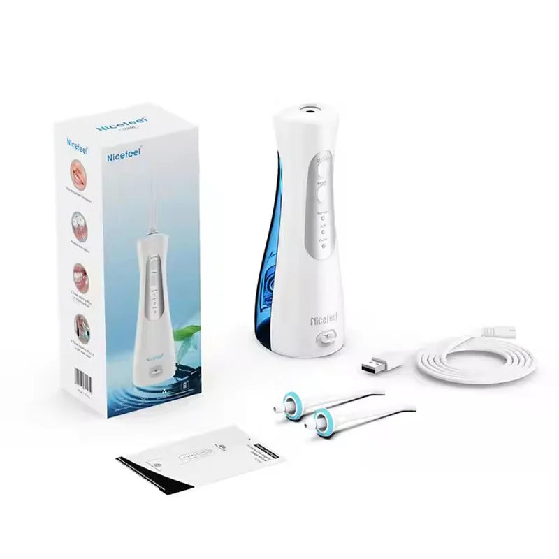 Cordless Teeth cleaning Water Dental Flosser Travel Oral Irrigator USB Rechargeable IPX7 Mouth Washing Machine Tooth Cleaner