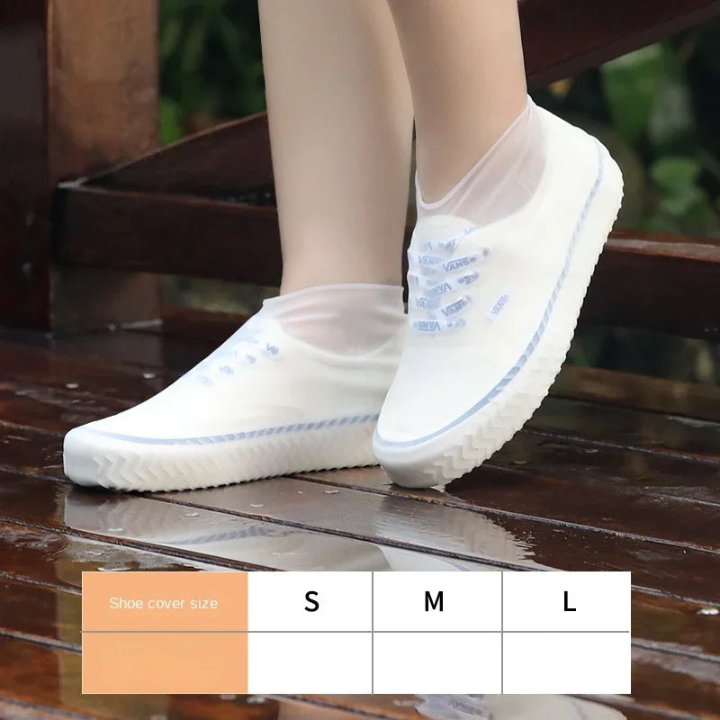 Reusable Waterproof Rain Shoes Covers Silicone Outdoor Rain Boot Overshoes Walking Shoes Accessories Reusable Shoe Cover