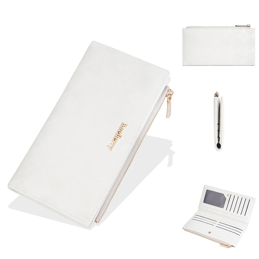 Baellerry Korean Style Small Wallet Women - PU Leather Zipper Pocket, Mini Card Holder for Daily Essentials