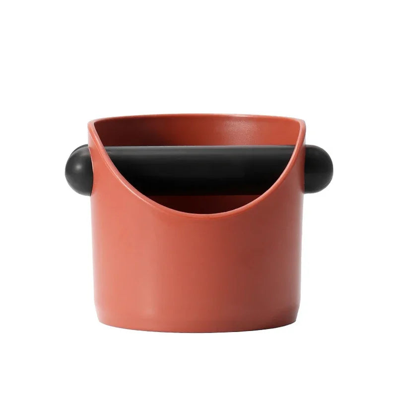Compact Espresso Knock Box Mini ABS Coffee Grounds Container with Knock Bar for Portafilter Home Coffee Station Countertop Bin