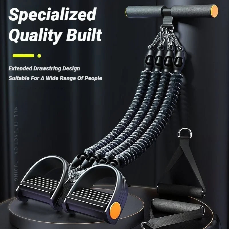 Multifunctional Men's Fitness Pedal Tensioner Home Workout Equipment for Back Abdomen Muscle Training Pull