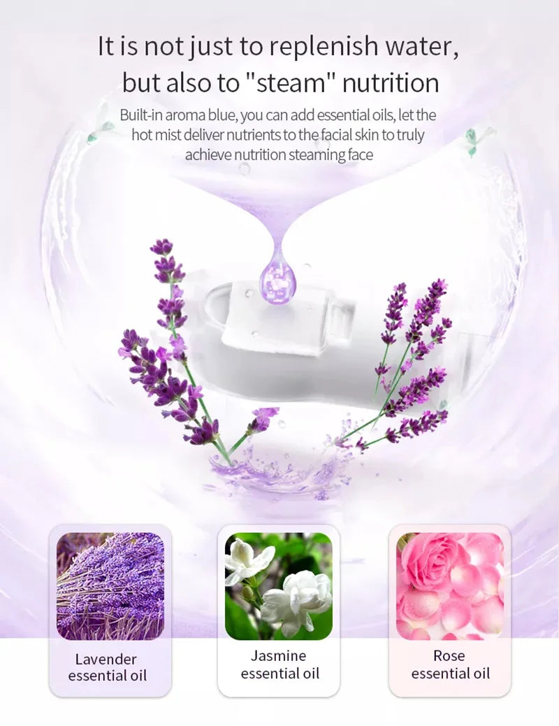 Ozone Facial Steamer Warm Mist Humidifier for Face Deep Cleaning  Home Spa Skin Care Whitening