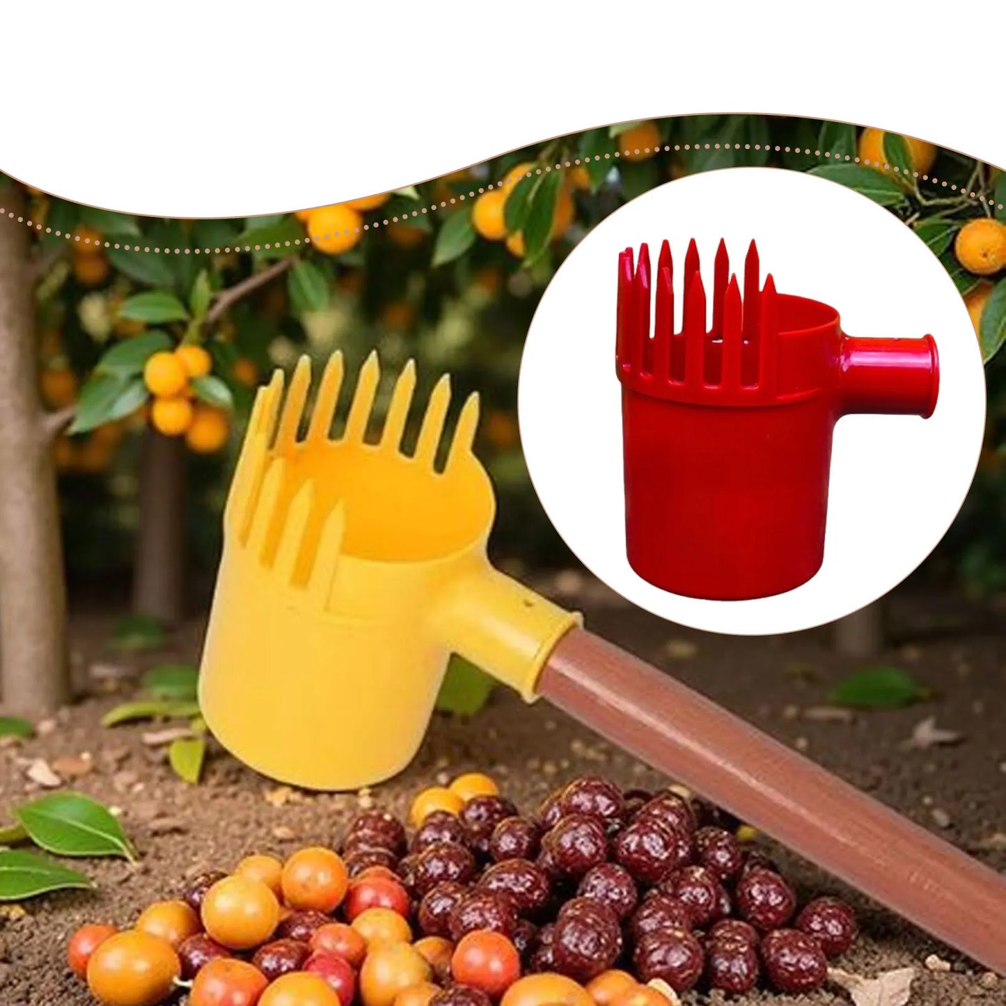 Portable Fruit Picker Easy to Use Practical Picking Device for Farm Park Efficient Picking Tool Portable Premium