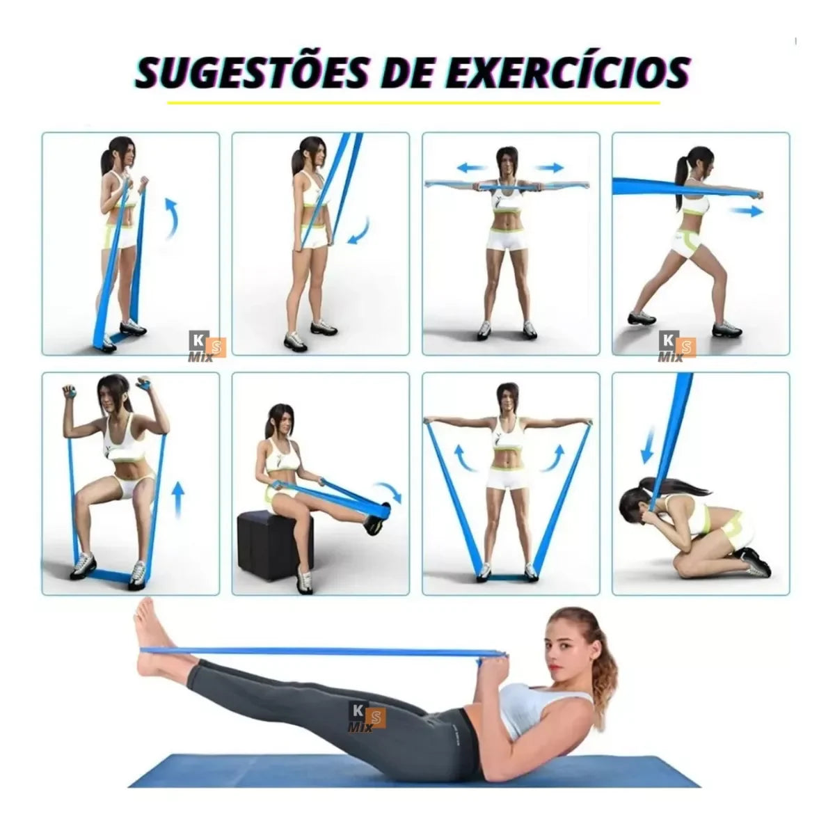 Elastic Band Fitness Bands Yoga Pilates Hip Circle Expanitor Gym Training Home Gym Equipment