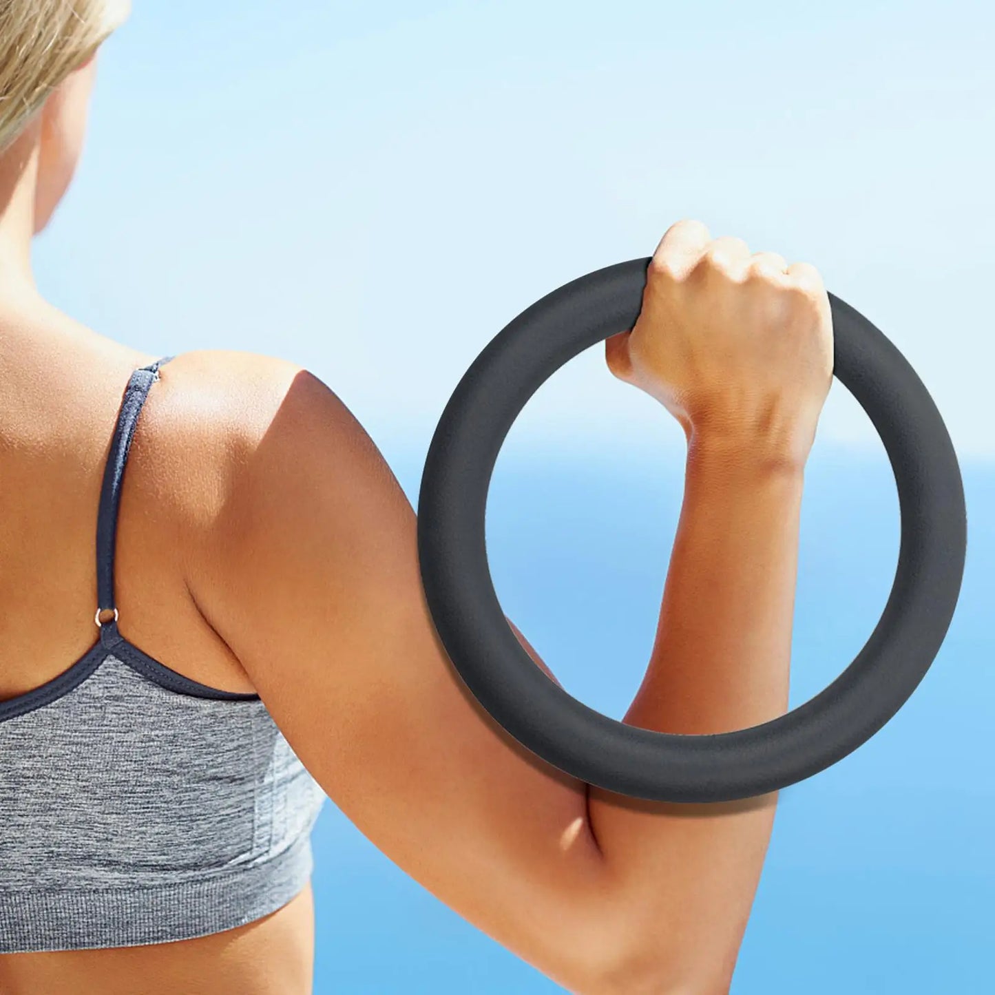 Weight Ring Workout Equipment Kettlebell Portable Practice Non Slip 5lb for Pilates Strength Training Yoga Exercise Home Fitness