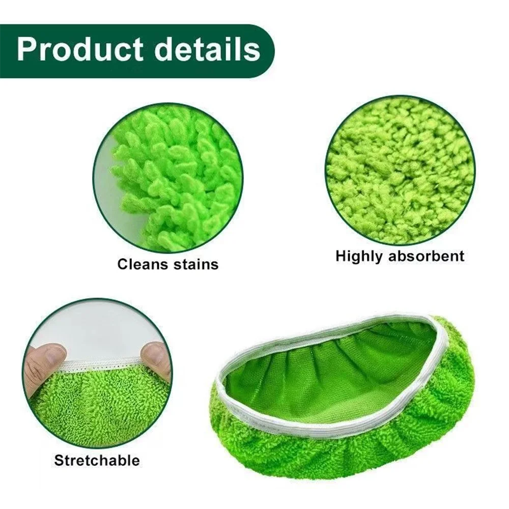 6Pcs Reusable Mop Replacement Pads: Washable, Durable and Highly Absorbent for Dry and Wet Cleaning.