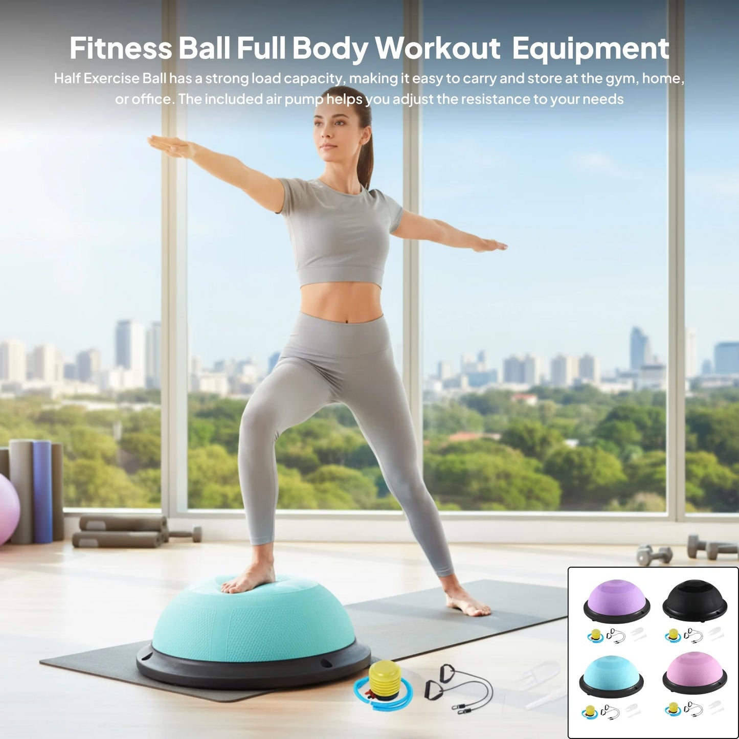 Balance Ball Semicircle Ball Yoga Fitness Ball Pilates Foot Hemisphere Support Pilates Yoga Exercise Equipment