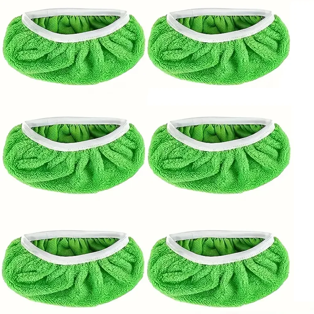 6Pcs Reusable Mop Replacement Pads: Washable, Durable and Highly Absorbent for Dry and Wet Cleaning.