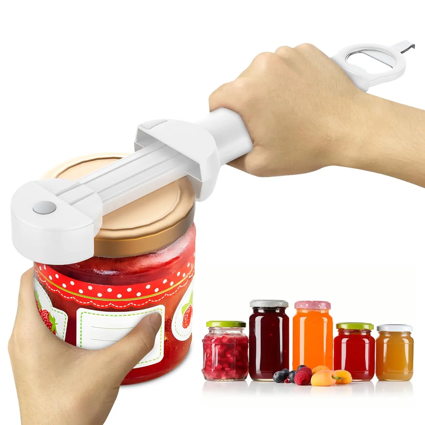 Jar Opener Bottle Opener Multifuction Retractable Magnetic Can Opener Kitchen Gadgets for Weak Hands and Seniors with Arthritis