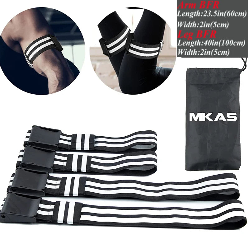 Fitness Gym Equipment Training BFR Occlusion Bands Bodybuilding Weightlifting Arm Leg Muscle Growth Blood Flow Restriction Bands