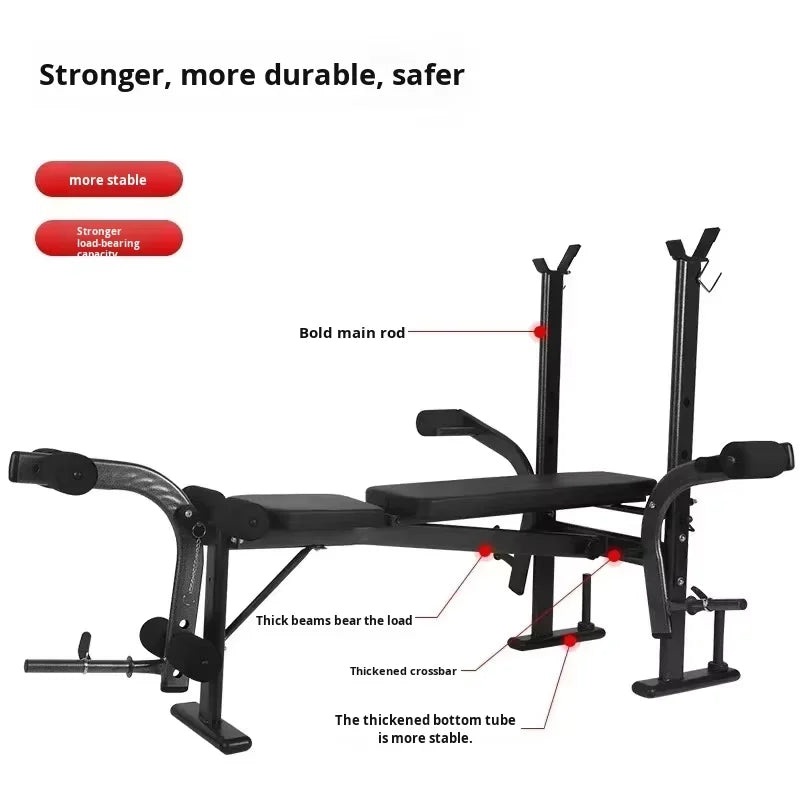 Adjustable Portable Excel Weight Bench with Dumbbell Barbell Rack