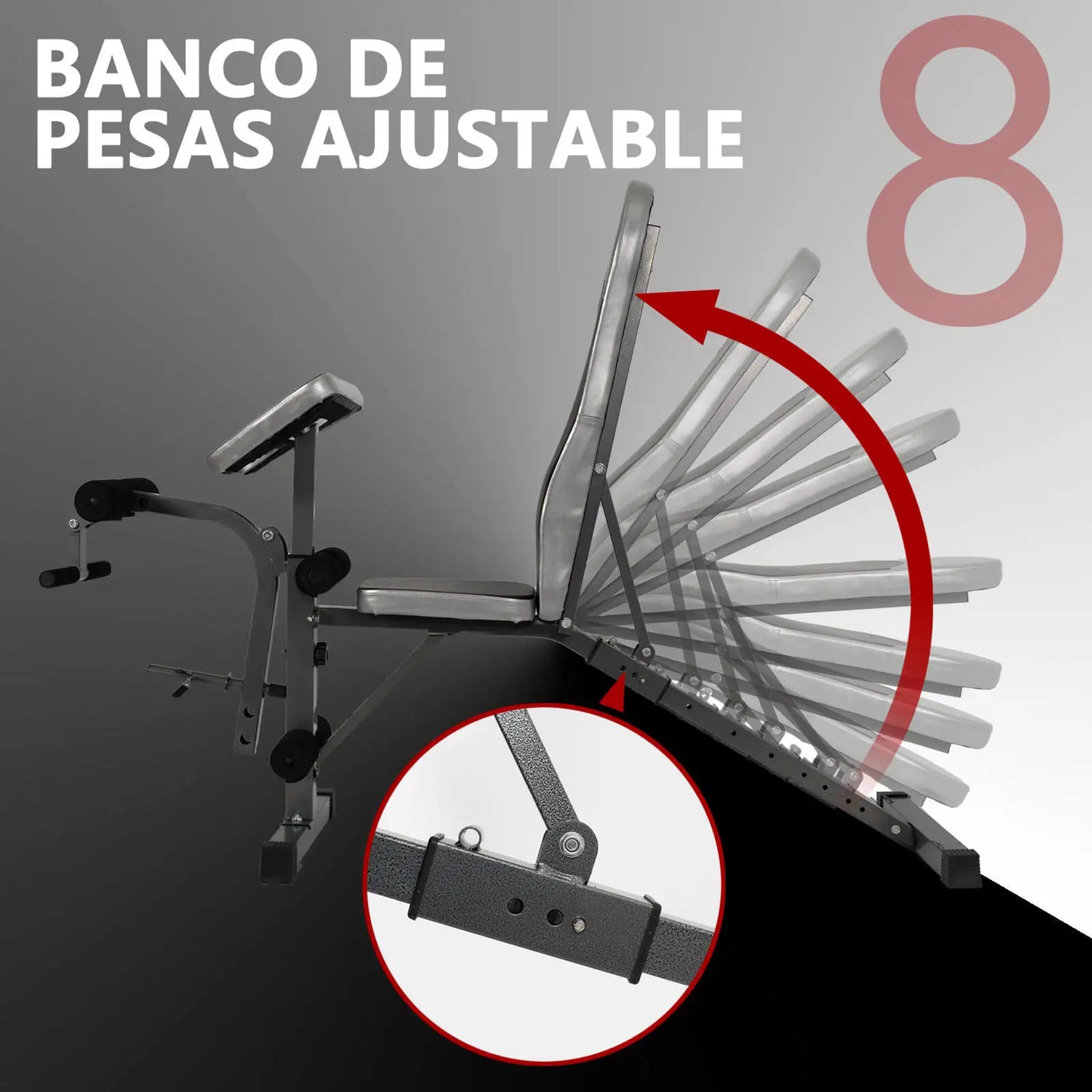 China Origin EIGFOH Model 70098B Foldable Adjustable Multifunction Weight Bench