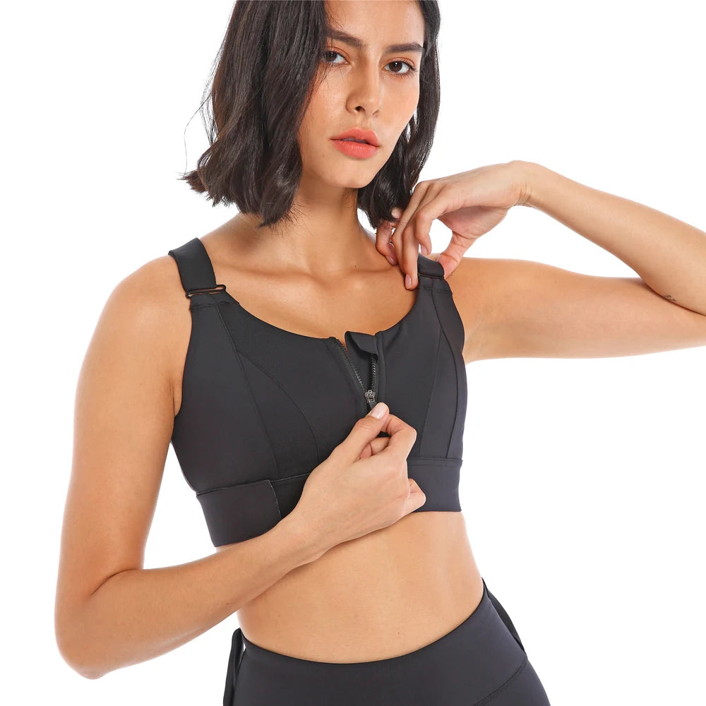 Large Size S-5XL Gym Sports Bra Crop Top High Impact Women Fitness Adjustable Shoulder
