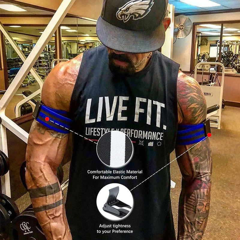 Fitness Gym Equipment Training BFR Occlusion Bands Bodybuilding Weightlifting Arm Leg Muscle Growth Blood Flow Restriction Bands