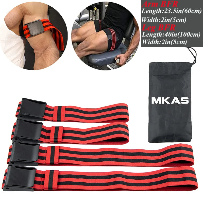 Fitness Gym Equipment Training BFR Occlusion Bands Bodybuilding Weightlifting Arm Leg Muscle Growth Blood Flow Restriction Bands