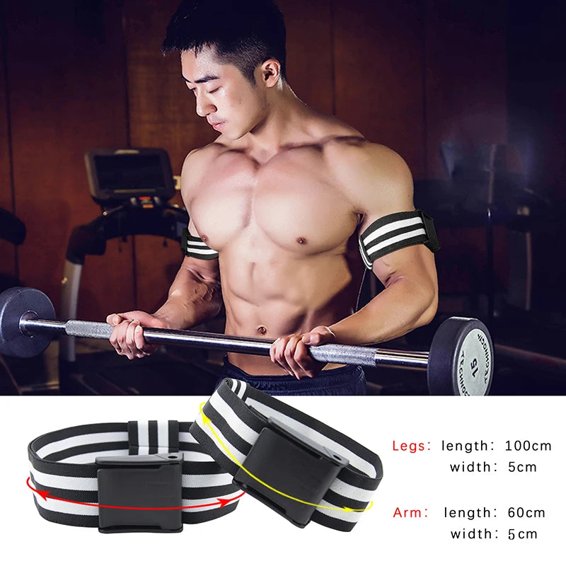 Fitness Gym Equipment Training BFR Occlusion Bands Bodybuilding Weightlifting Arm Leg Muscle Growth Blood Flow Restriction Bands