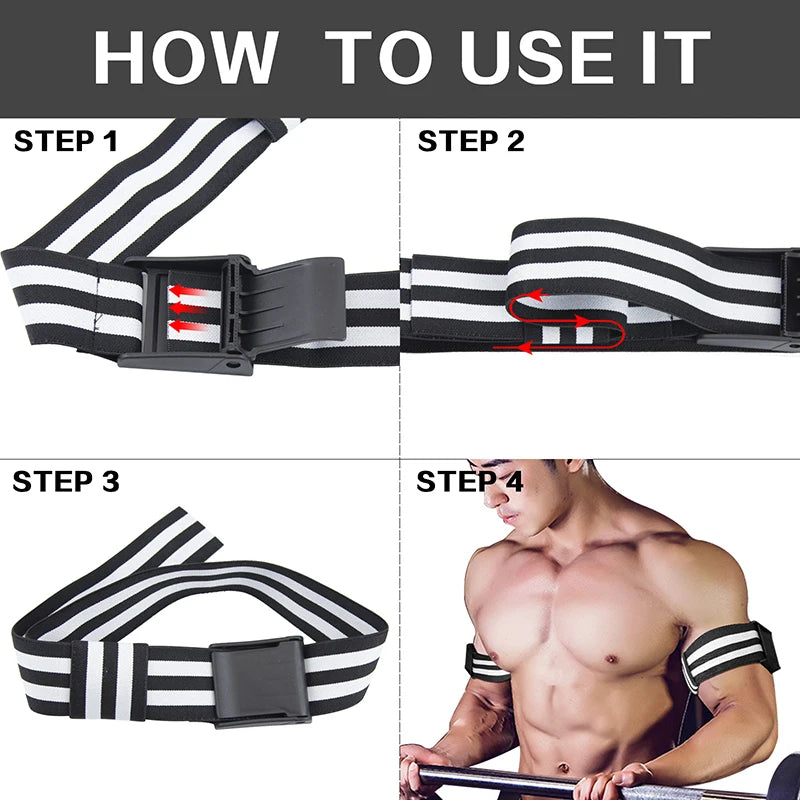 Fitness Gym Equipment Training BFR Occlusion Bands Bodybuilding Weightlifting Arm Leg Muscle Growth Blood Flow Restriction Bands