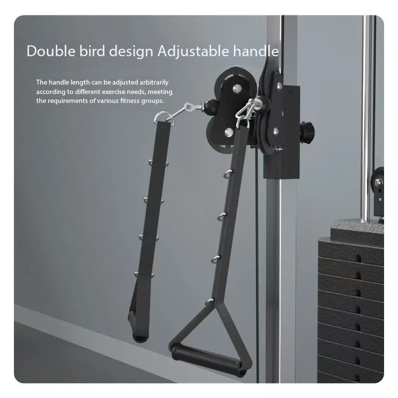 Metal Fitness Station Pull Strength Low Row Single Cable Crossover 70kg Weight Stack Home Gym
