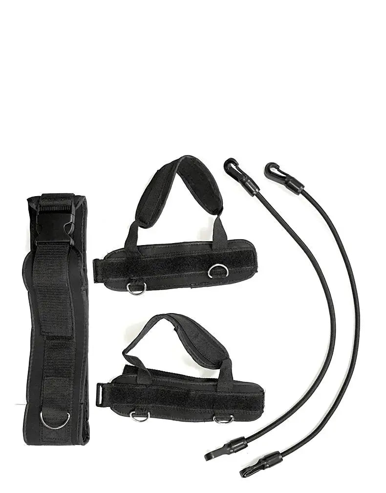Resistance Band Fitness Bounce Trainer Pull Rope Football Tennis Running Jump Leg Strength Agility Black Training Strap