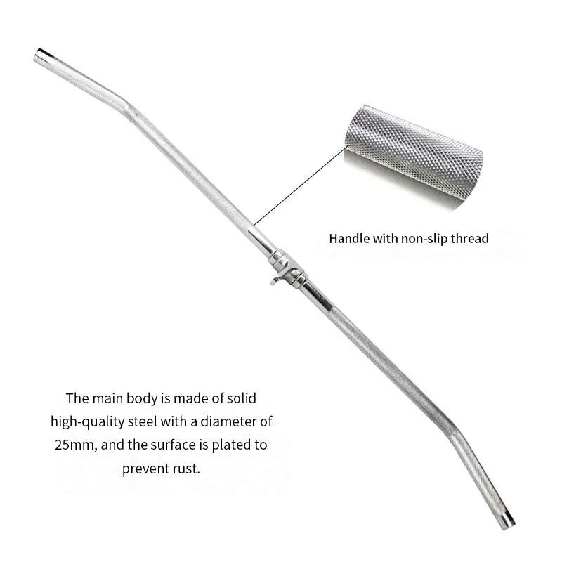 Gym Home Equipment Accessories Lat Pull Down Bar，Chrome-plated Surface Anti-rust High Load-bearing Fitness Tricep Rope Training