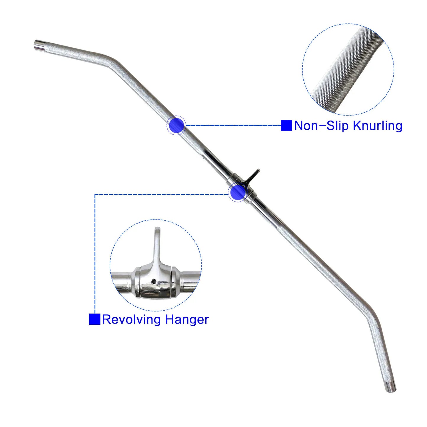 Gym Home Equipment Accessories Lat Pull Down Bar，Chrome-plated Surface Anti-rust High Load-bearing Fitness Tricep Rope Training