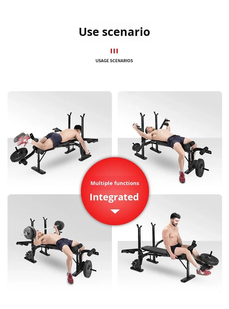 Adjustable Portable Excel Weight Bench with Dumbbell Barbell Rack