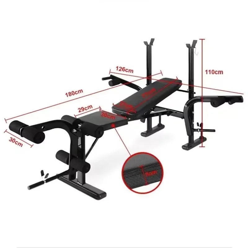 Adjustable Portable Excel Weight Bench with Dumbbell Barbell Rack