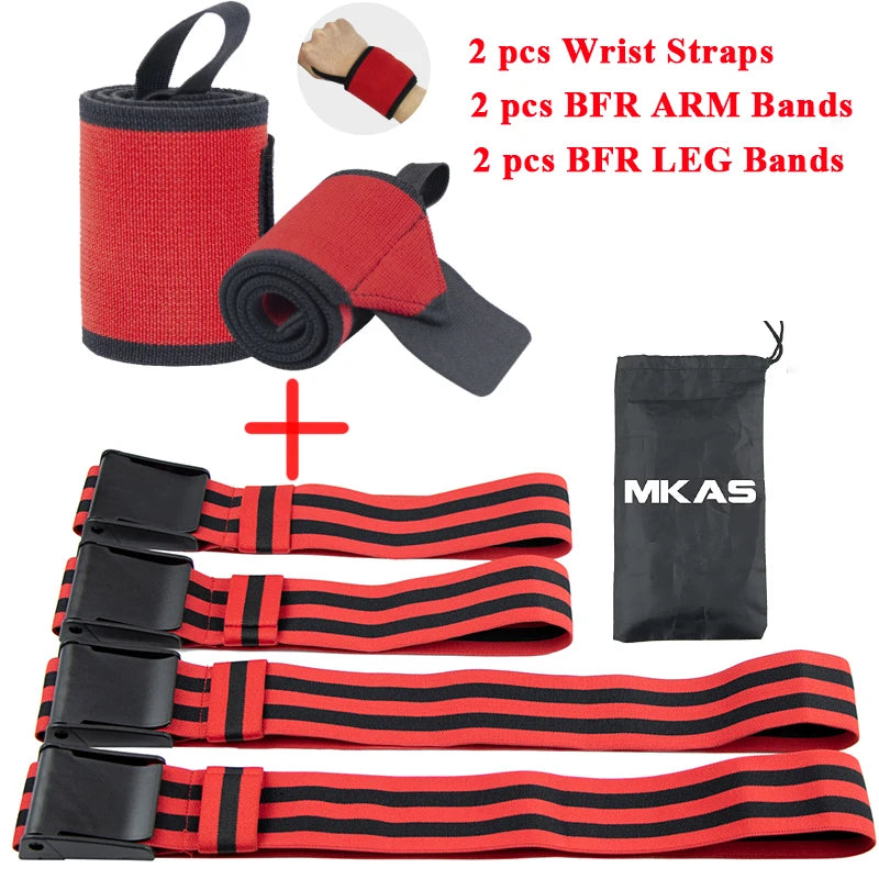 Fitness Gym Equipment Training BFR Occlusion Bands Bodybuilding Weightlifting Arm Leg Muscle Growth Blood Flow Restriction Bands