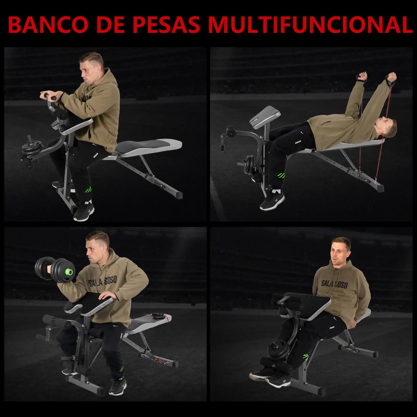 China Origin EIGFOH Model 70098B Foldable Adjustable Multifunction Weight Bench