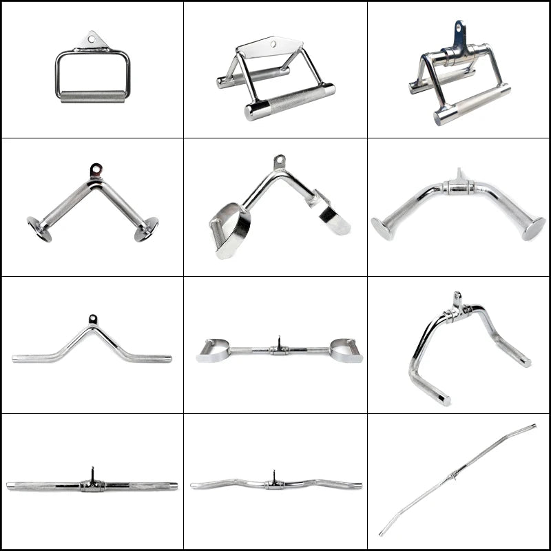 Gym Home Equipment Accessories Lat Pull Down Bar，Chrome-plated Surface Anti-rust High Load-bearing Fitness Tricep Rope Training