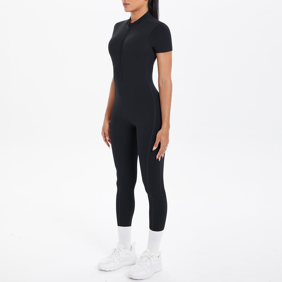 Sexy Backless Bodycon Scrunch Jumpsuit Raises Butt Women Dance Fitness Overalls Push Up
