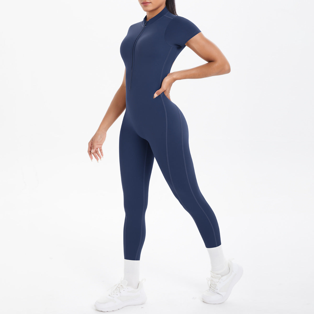 Sexy Backless Bodycon Scrunch Jumpsuit Raises Butt Women Dance Fitness Overalls Push Up