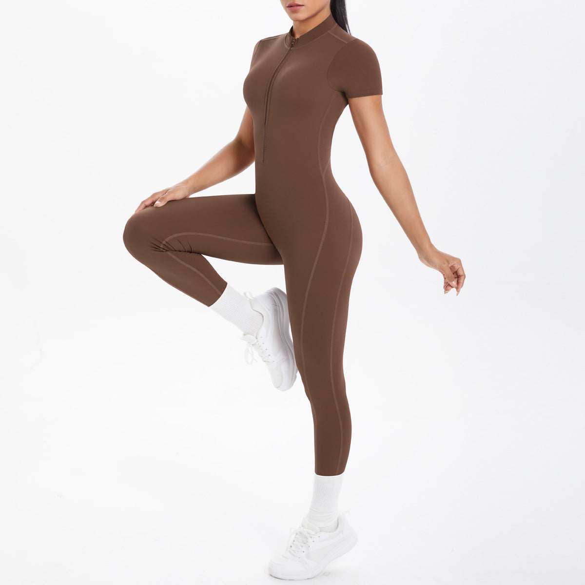 Sexy Backless Bodycon Scrunch Jumpsuit Raises Butt Women Dance Fitness Overalls Push Up