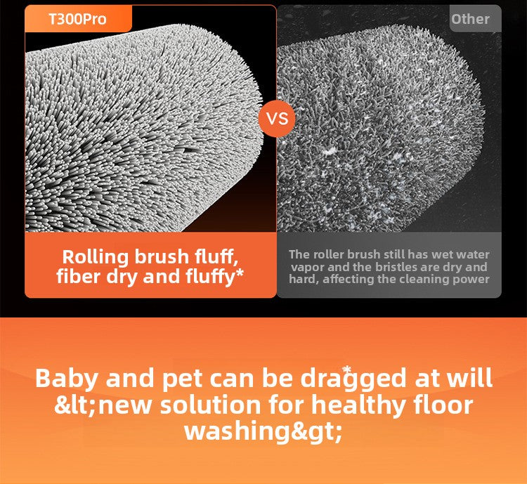 Cordless Houseuse Floor Washer (Wash, Mop, & Vacuum 3-in-1) – 180° Lay-Flat Design, High Suction, Foam Cleaning