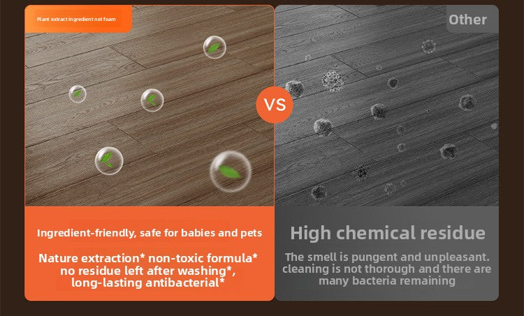 Cordless Houseuse Floor Washer (Wash, Mop, & Vacuum 3-in-1) – 180° Lay-Flat Design, High Suction, Foam Cleaning