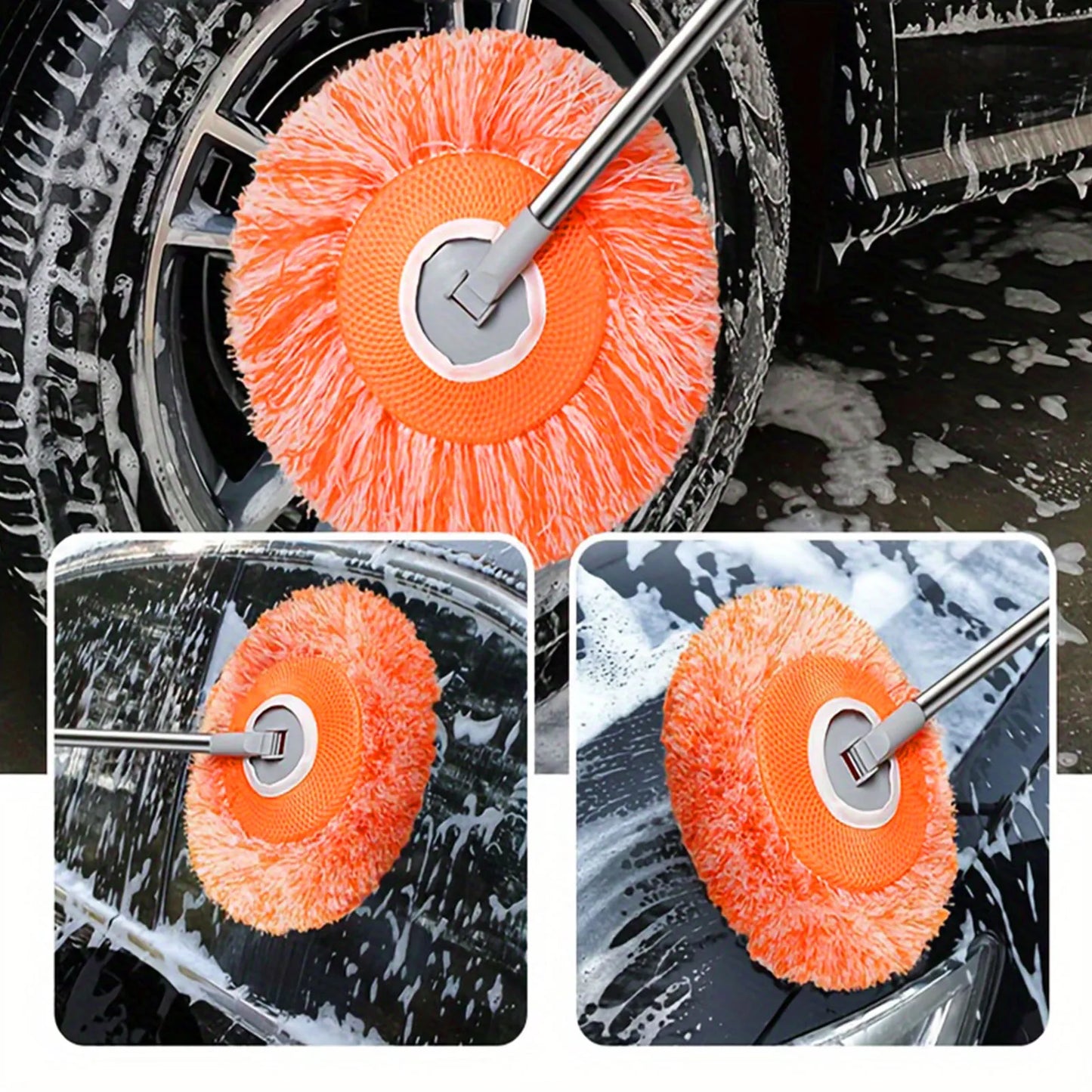 1-20PCS Round Replacement Mop Pads Washable Durable Mop Head Accessories Microfiber Cleaning Mop Pads for Household Car