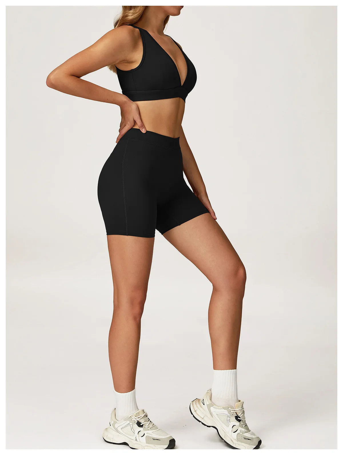 Yoga Set 2 Pieces Gym Clothes Yoga Outfits For Women Tracksuits Workout Long Sleeved Fitness Set Sport Bra Crop Top Gym Leggings