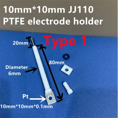 JJ110 PTFE Plated Multifuction Electrode Holder Pt Platinum Plate Counter Auxiliary Electrode Holder for PT-X lab
