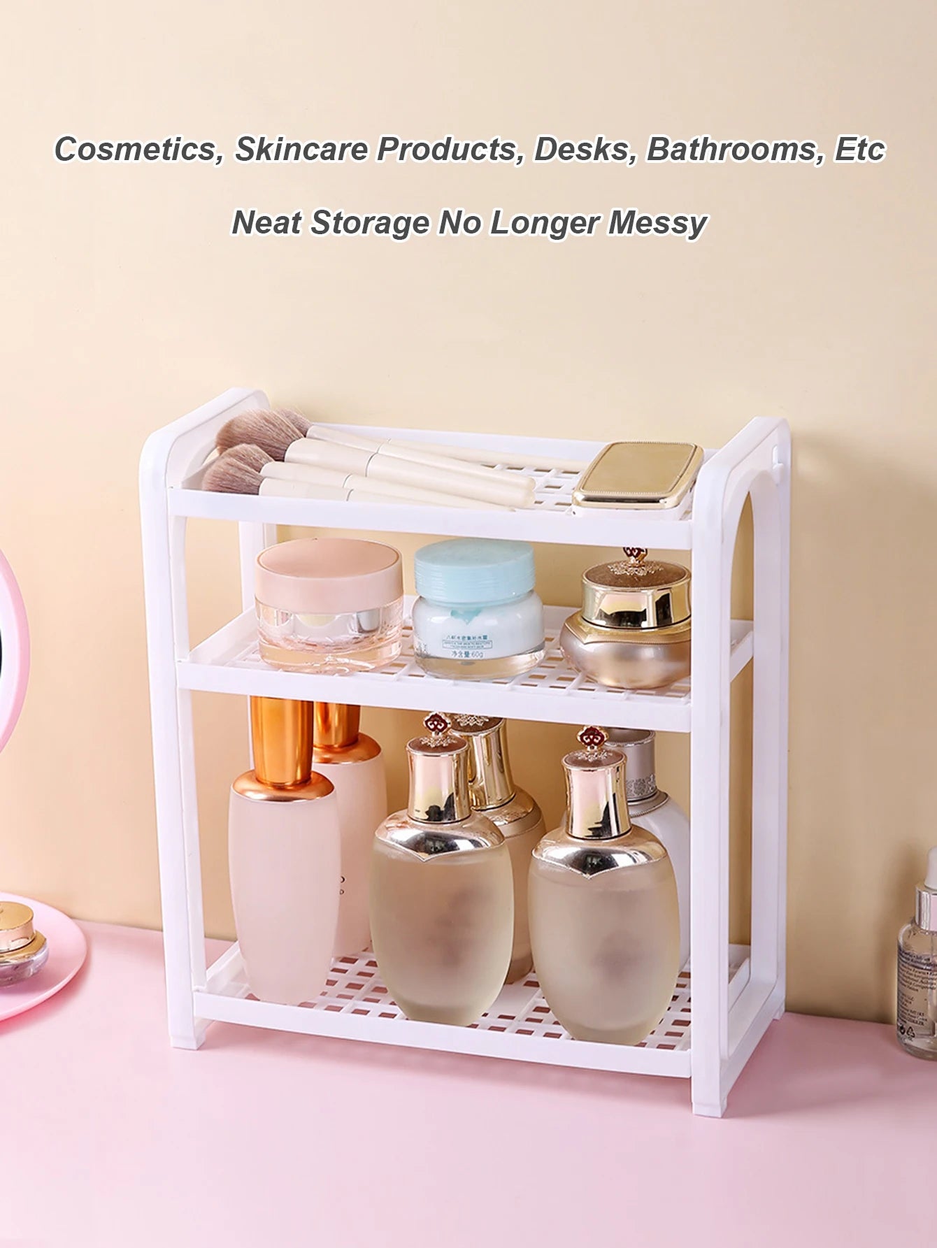 Desktop Storage Rack Dormitory Bedroom Dressing Table Multi Story Bathroom Toilet Stationery Sorting Miscellaneous Storage Rack