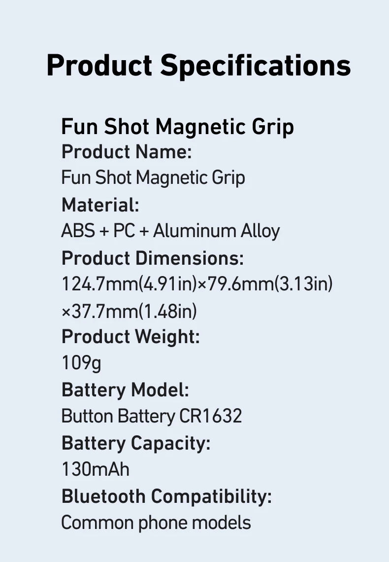 TELESIN Phone Camera Shoot Hand Grip Magnetic Smart Phone Holder