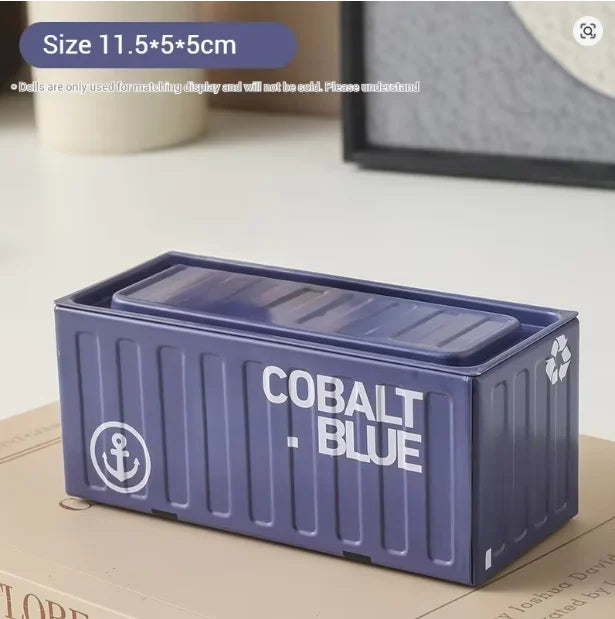 Compact Iron Storage Container Creative Desktop Organizer Office Supply Tube Office Desk Organizer Metal Box Mini Container ﻿