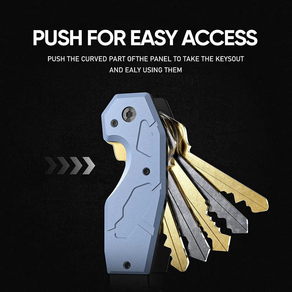 Compact Key Organizer Keychain – Holds 1-6 Keys, Minimalist Key Holder for Men and Women