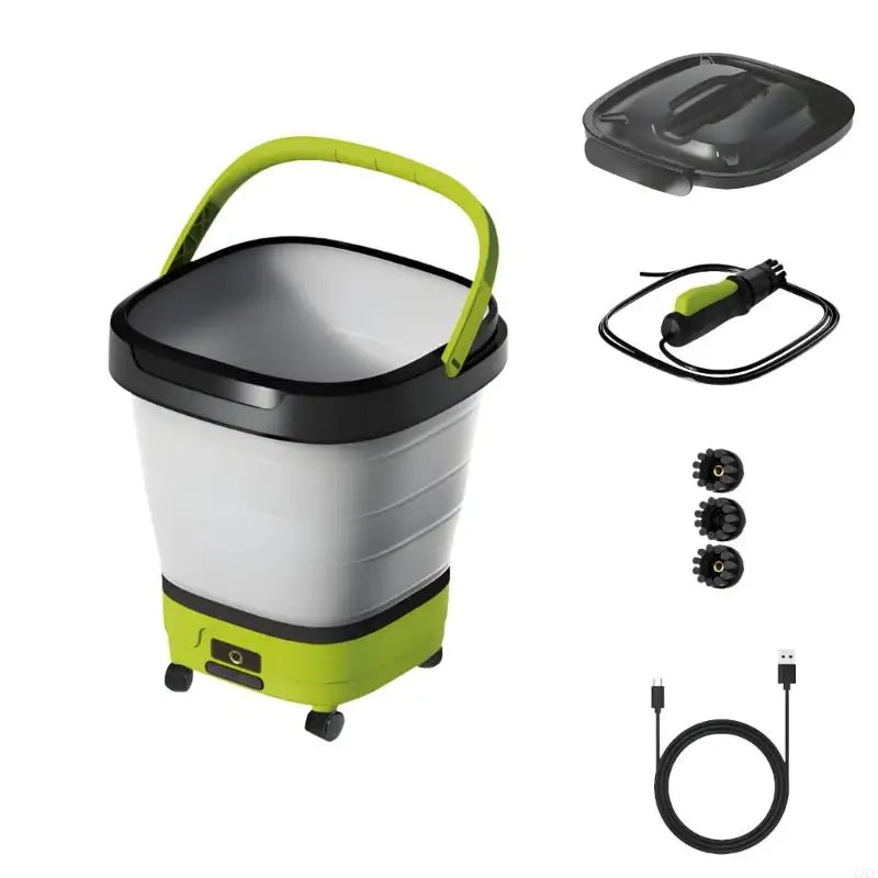 Handheld Wireless Cleaning Device With 12L Collapsible Water owner And Changeable Nozzle Set For Vehicle Outdoor Care X37F