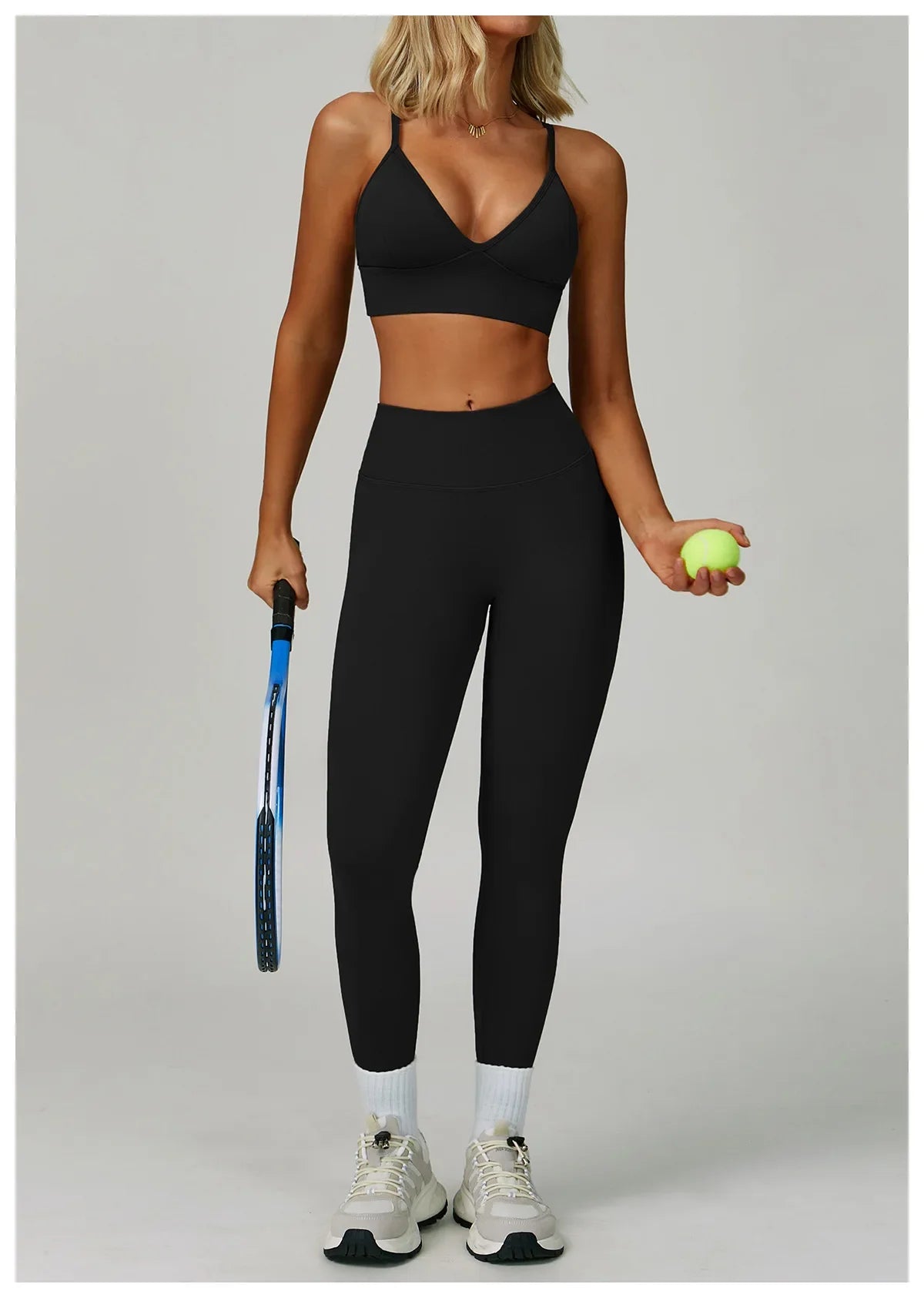 Yoga Set 2PCS Gym Clothes Women Tracksuit Workout Outfits Fitness Set Sportswear High Waist Leggings Sports Bra Athletic Wear