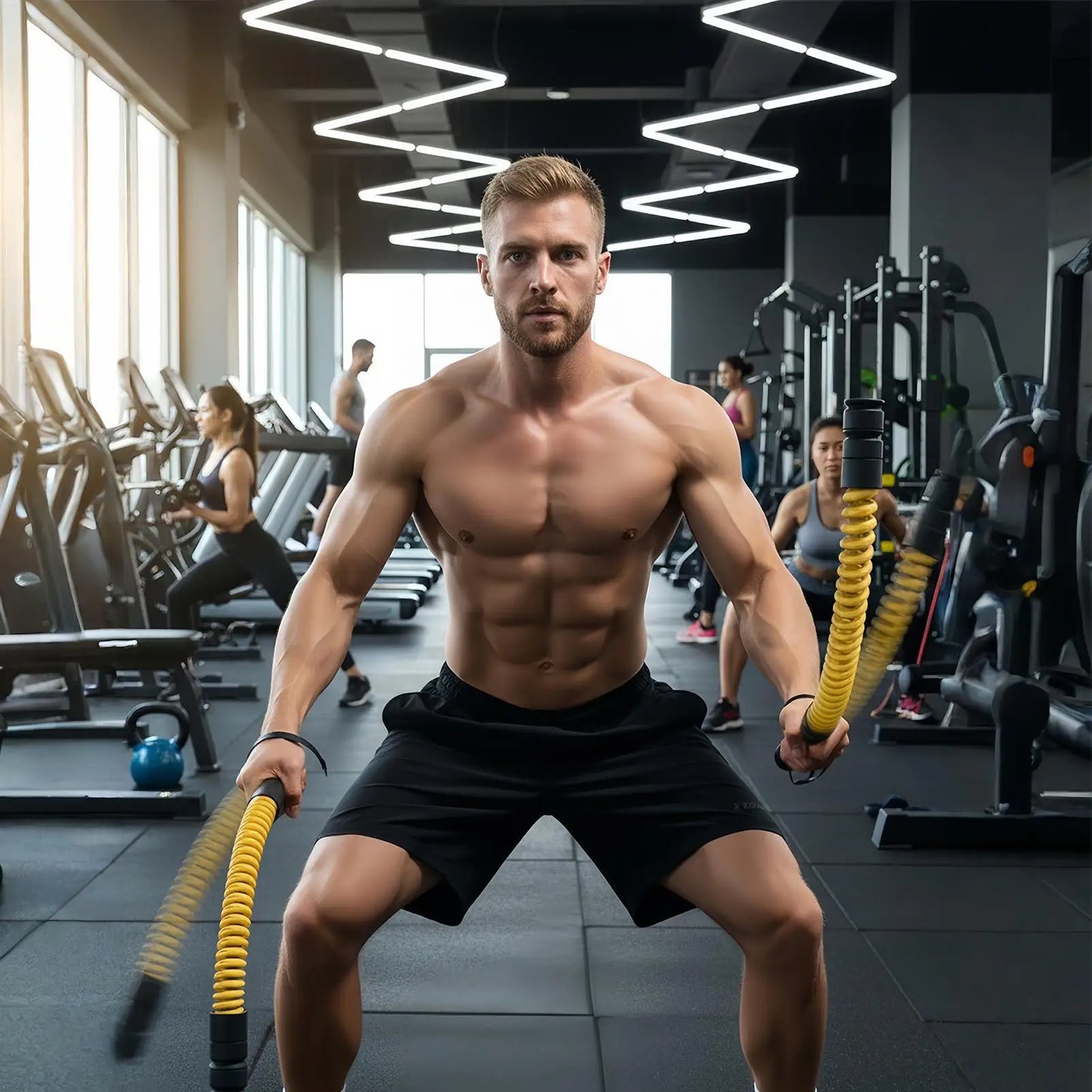 Weighted Exercise Ropes Weighted Workout Trainer Equipment 2-Pieces Adjustable Training Ropes For Athletes Boxers Bodybuilders