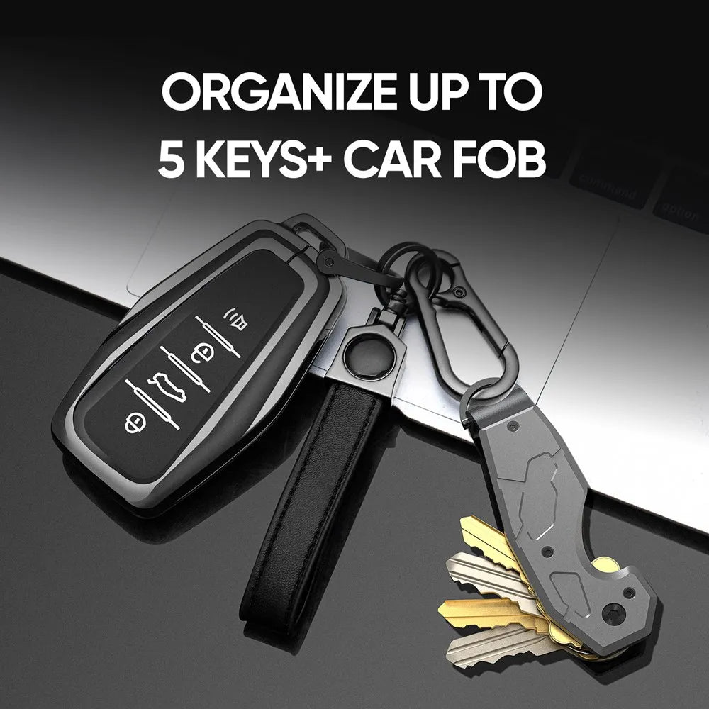 Compact Key Organizer Keychain – Holds 1-6 Keys, Minimalist Key Holder for Men and Women