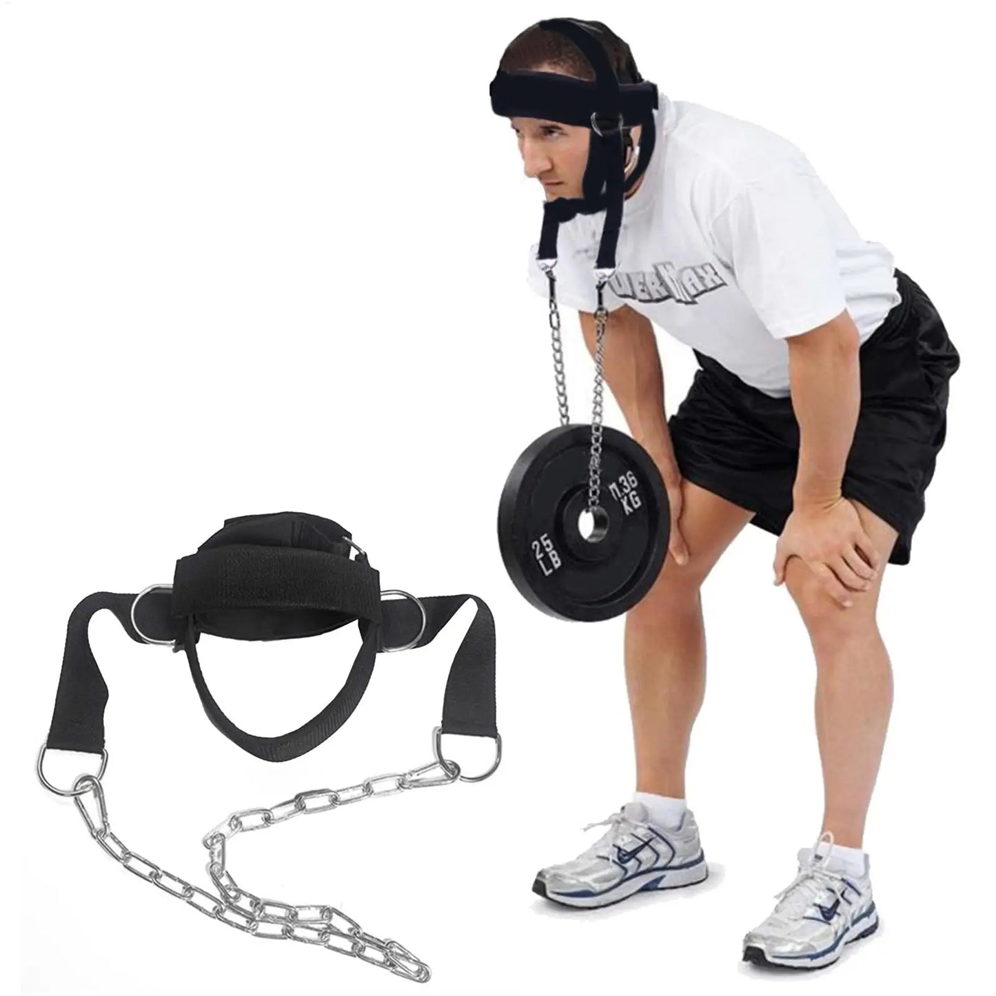 Adjustable Head Neck Trainer Neck Exerciser Head Harness Weight Lifting Belt Head Training Belt For Fitness Head Injury Recovery
