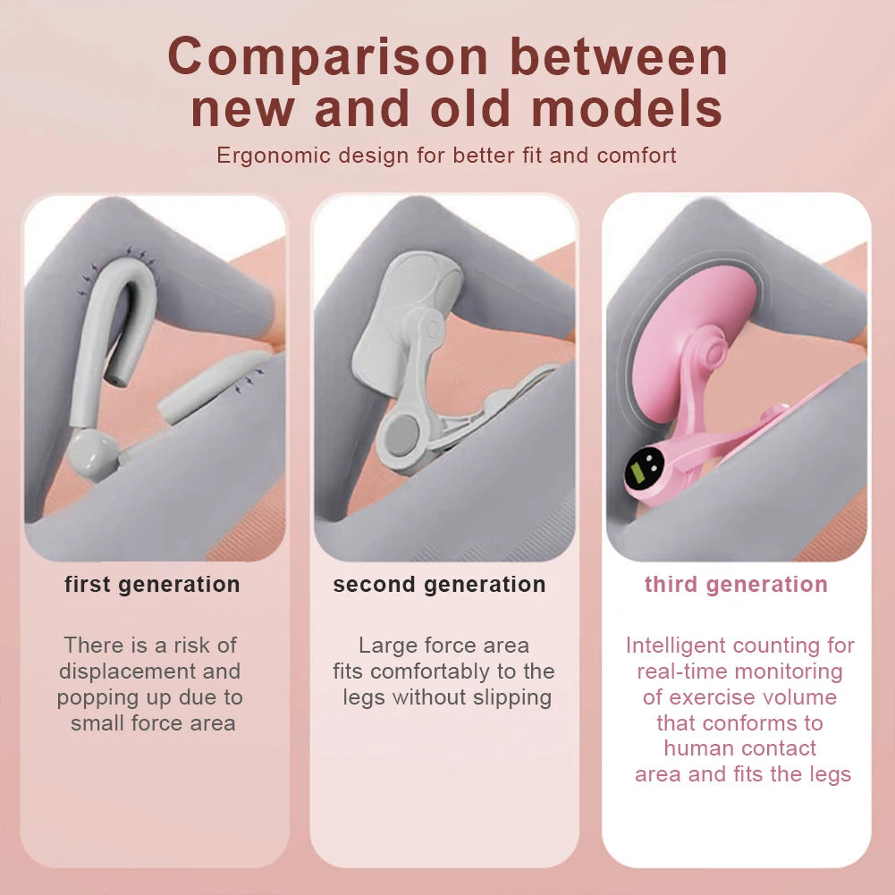 Pelvic Floor Muscle Trainer Hip Trainer Leg Trainers Kegel Strength Adjustable Leg Exerciser Clamp Inner Thigh Fitness Equipment