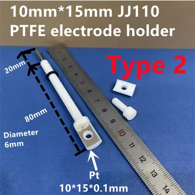 JJ110 PTFE Plated Multifuction Electrode Holder Pt Platinum Plate Counter Auxiliary Electrode Holder for PT-X lab
