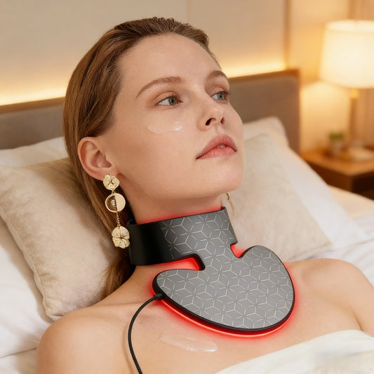 LED Neck Beauty Device Photon Mask With 4 Color Light Waves